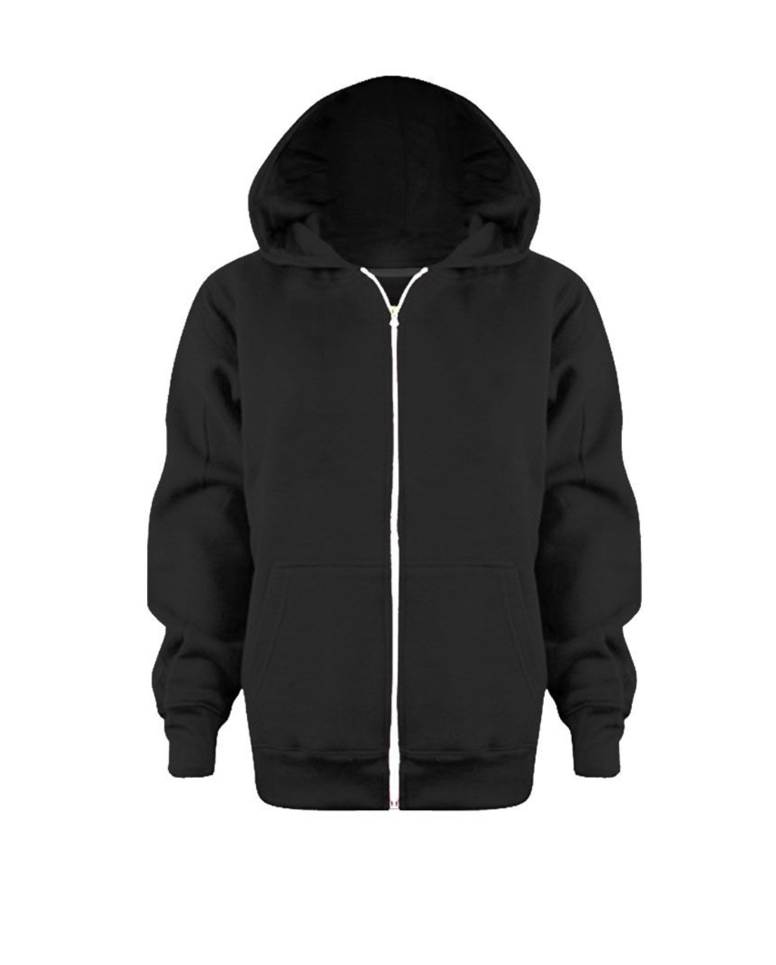 Unisex kids fleece zipper hooded jumper