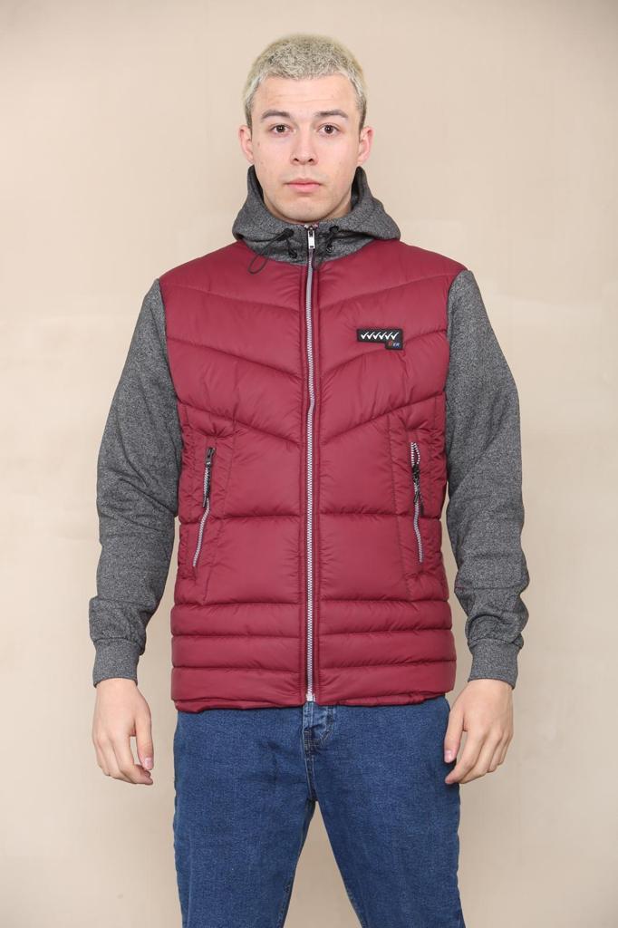 Mens Hooded Hybrid Jacket